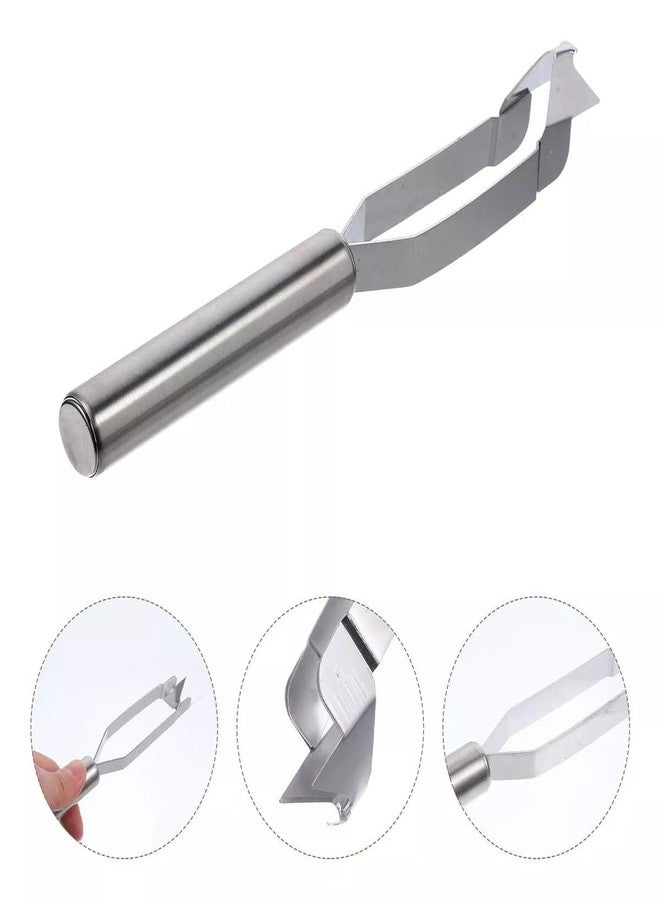 Luxoper Stainless Steel Pineapple Peeler and Fruit Slicer, Eye Remover and Cutter Tool, Corer and Peeler for Effortless Fruit Preparation, Durable Kitchen Gadget for Fruits and Vegetables - Image 2